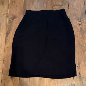 Petite Sophisticate Elegant Black Pencil Skirt